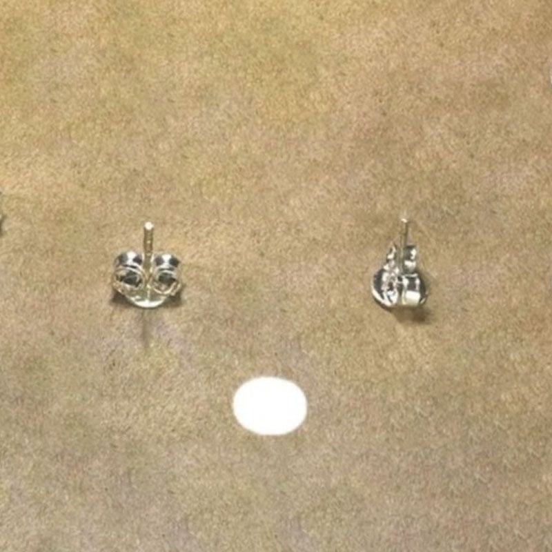 Sterling Silver Larimar Gemstone Stud Earings