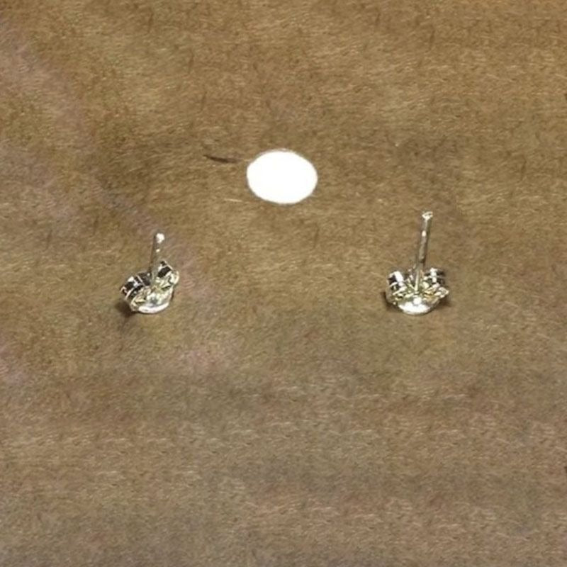 Sterling Silver Emerald Chrysoprase Gemstone Stud Earings