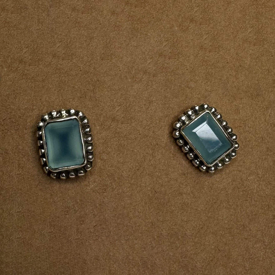 Silver Earrings with Gemstone 10