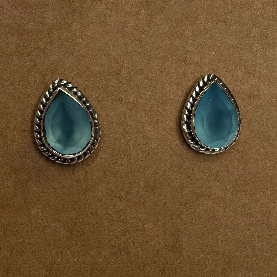 Silver Earrings with Gemstone 05