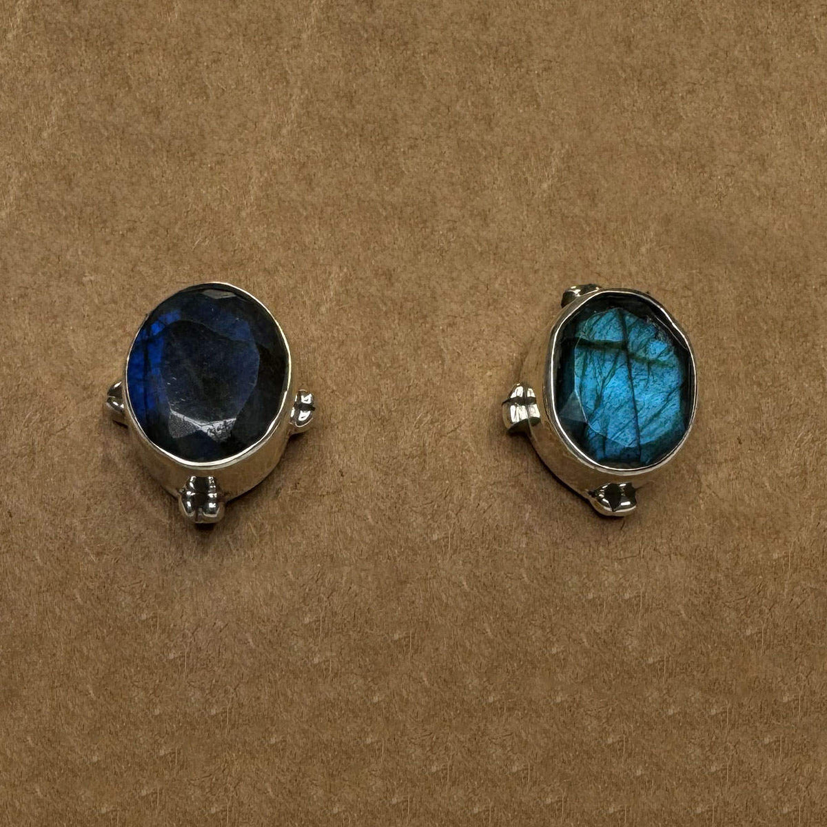 Silver Earrings with Gemstone 07