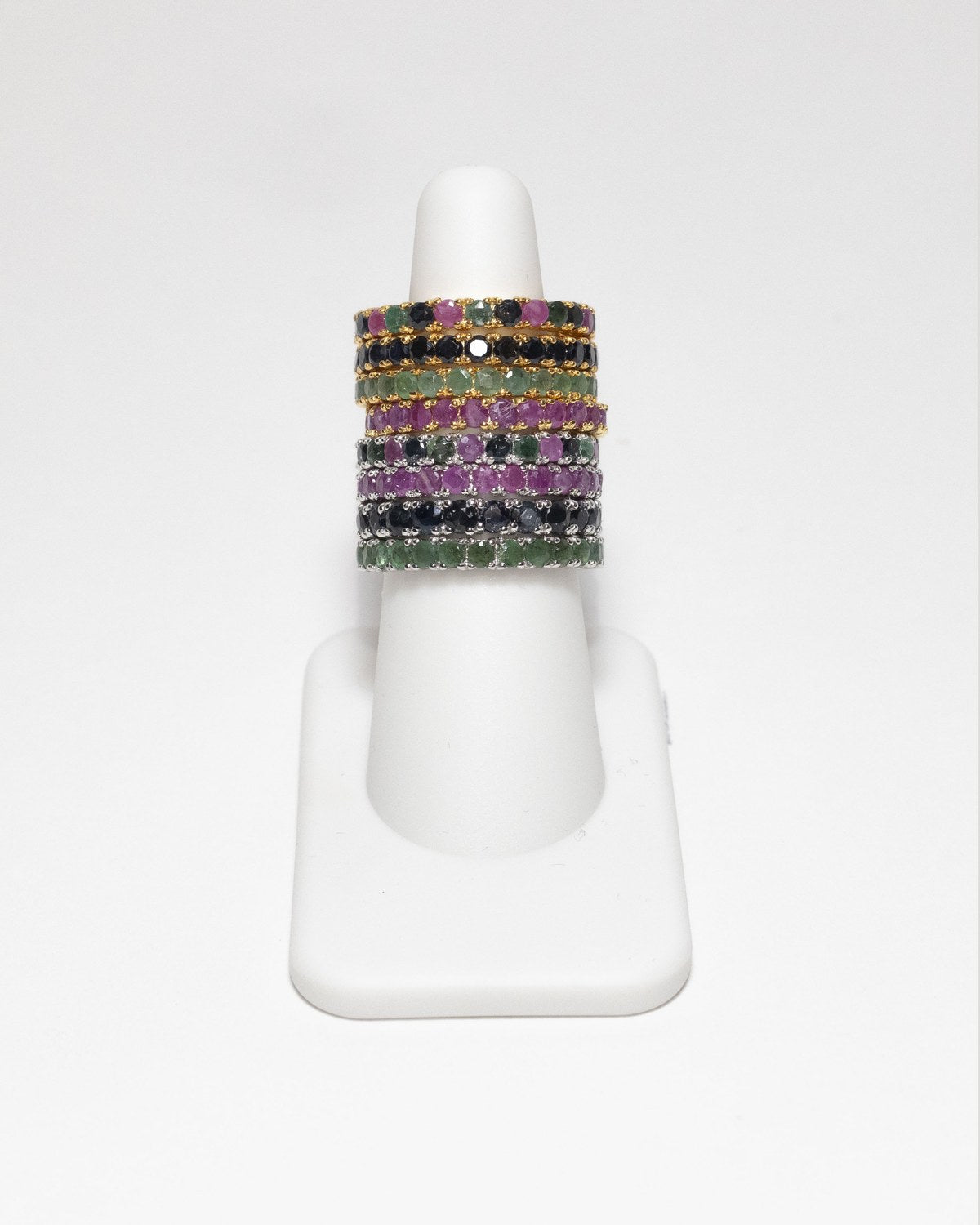 Natural gemstone bands
